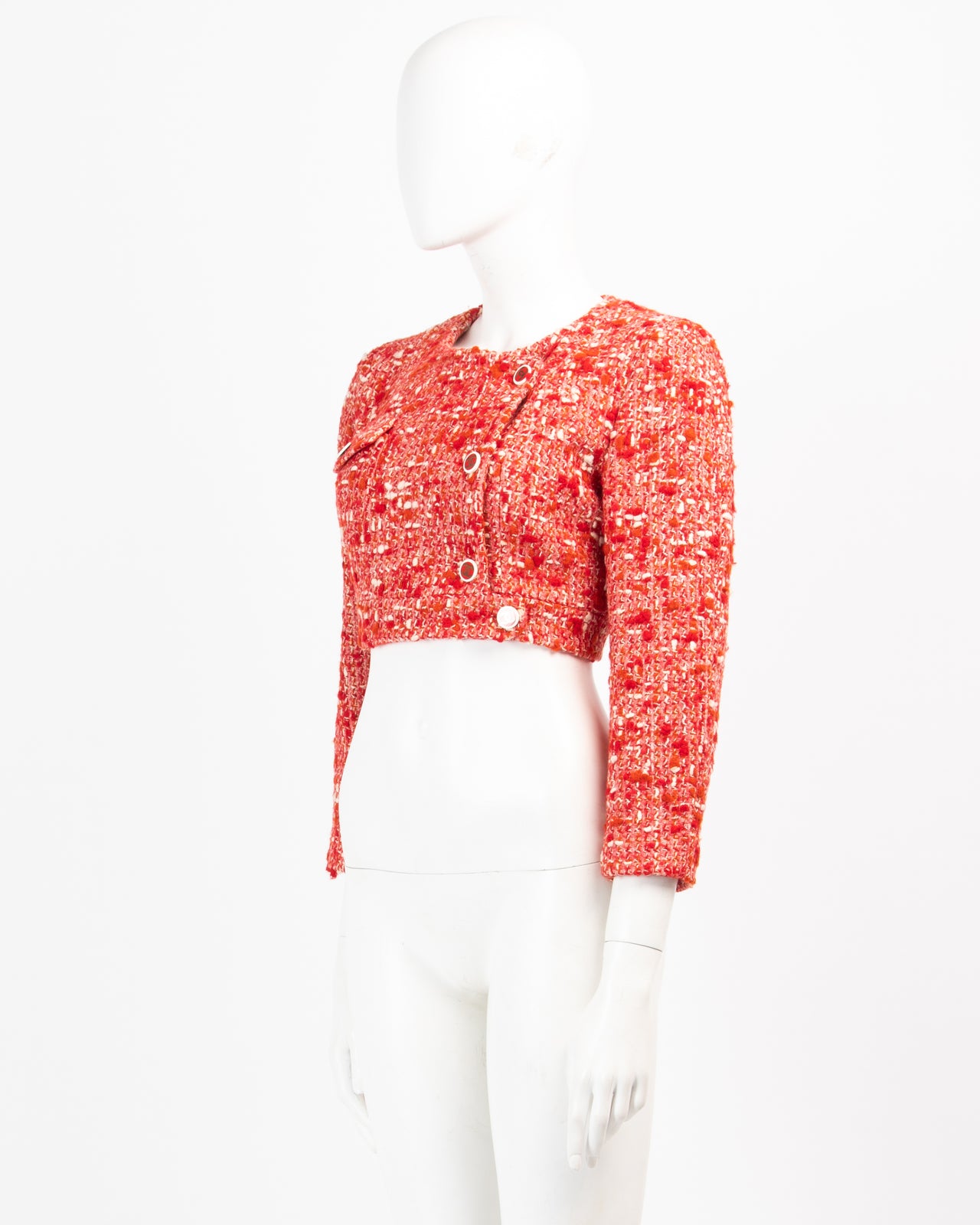 Chanel by Karl Lagerfeld FW 2001 Bouclé Cropped Jacket