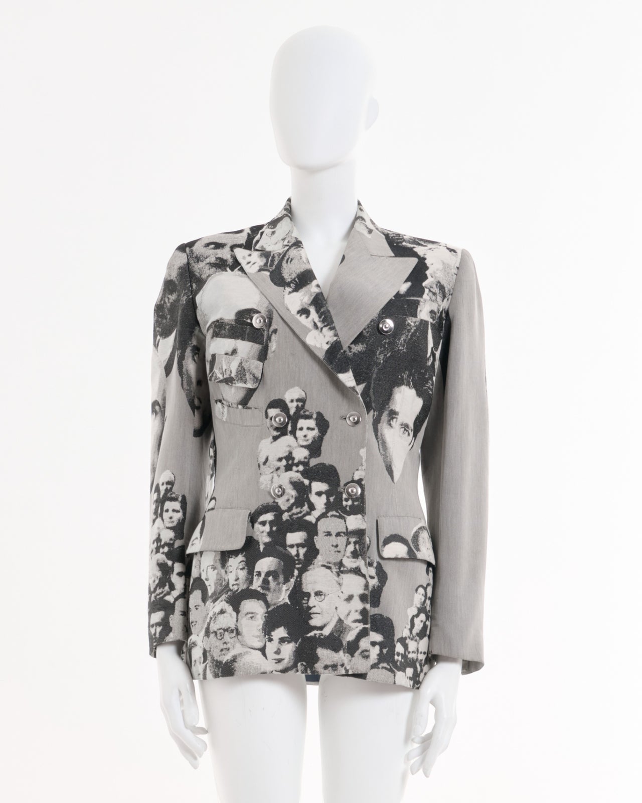 Jean Paul Gaultier F/W 1992/93 ‘Fanatics of Photography’ Grey jacquard faces jacket