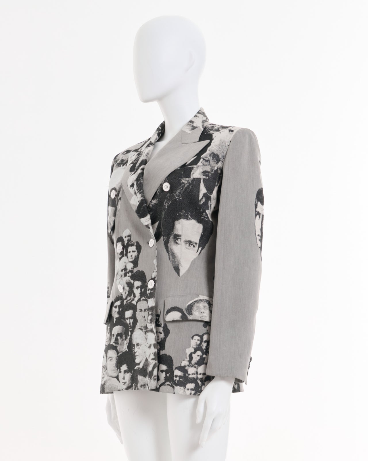 Jean Paul Gaultier F/W 1992/93 ‘Fanatics of Photography’ Grey jacquard faces jacket
