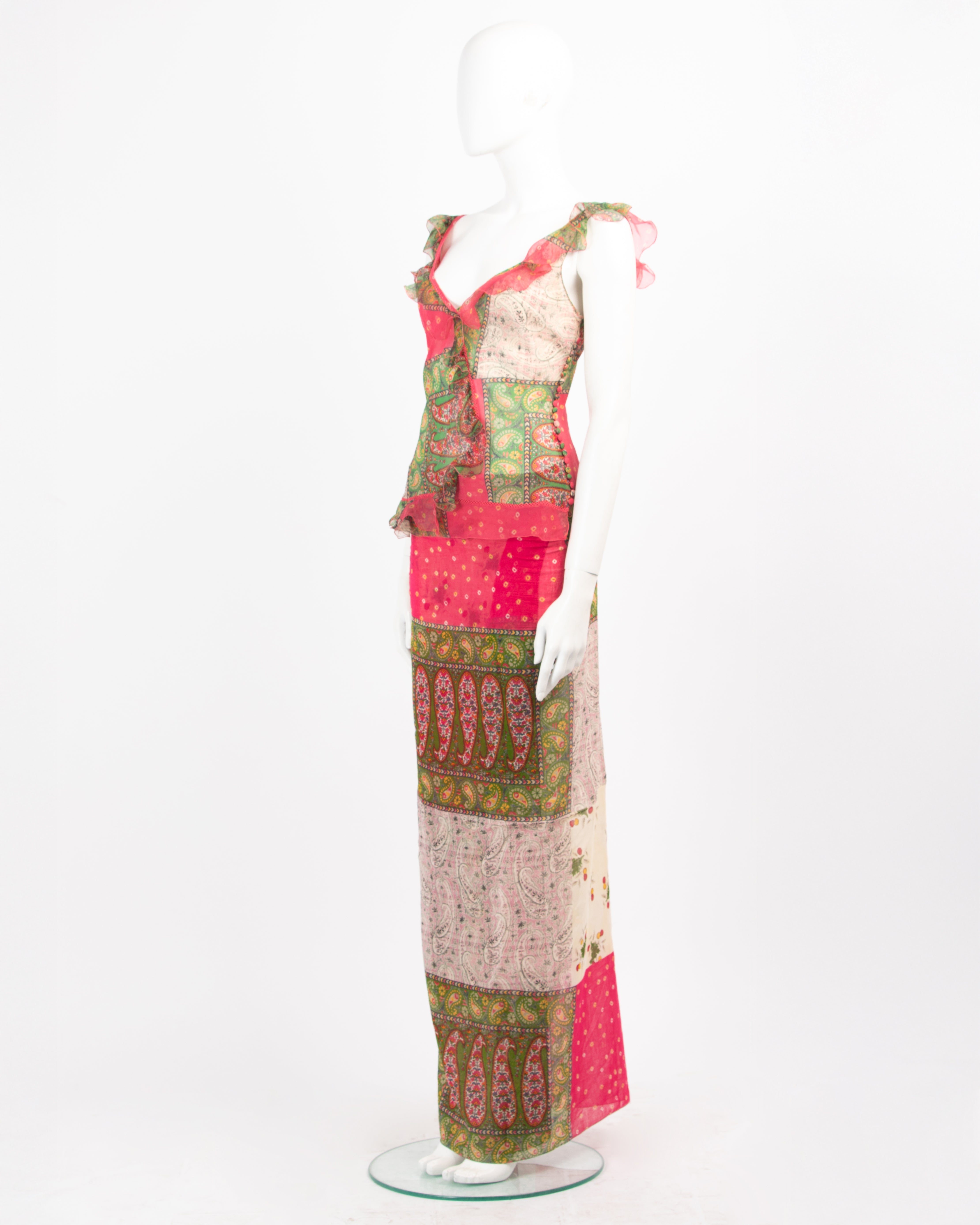 Christian Dior by John Galliano Spring 2004 Silk & Cotton Paisley
