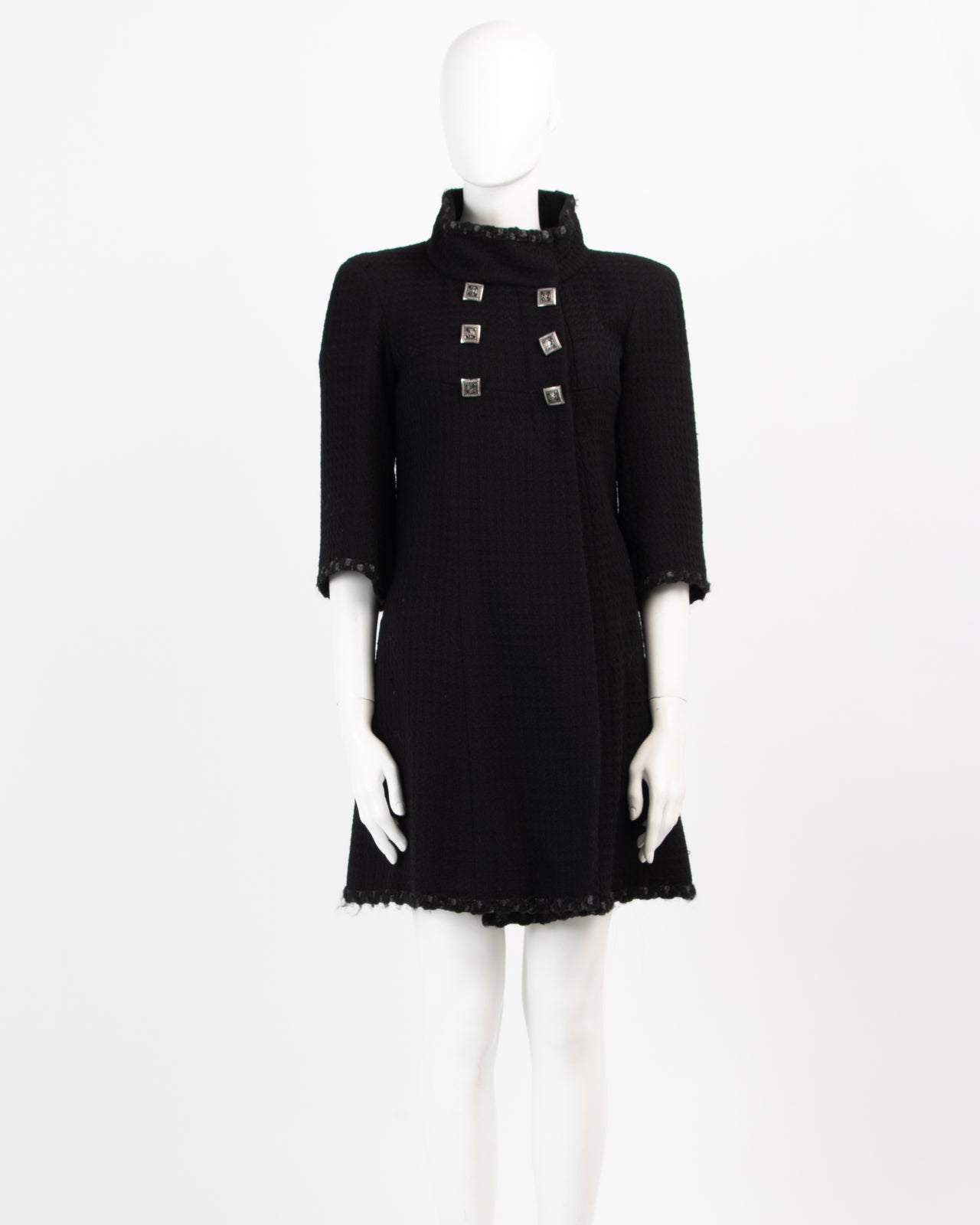 Chanel by Karl Lagerfeld Early 2000s Wool Bouclé Duster Coat