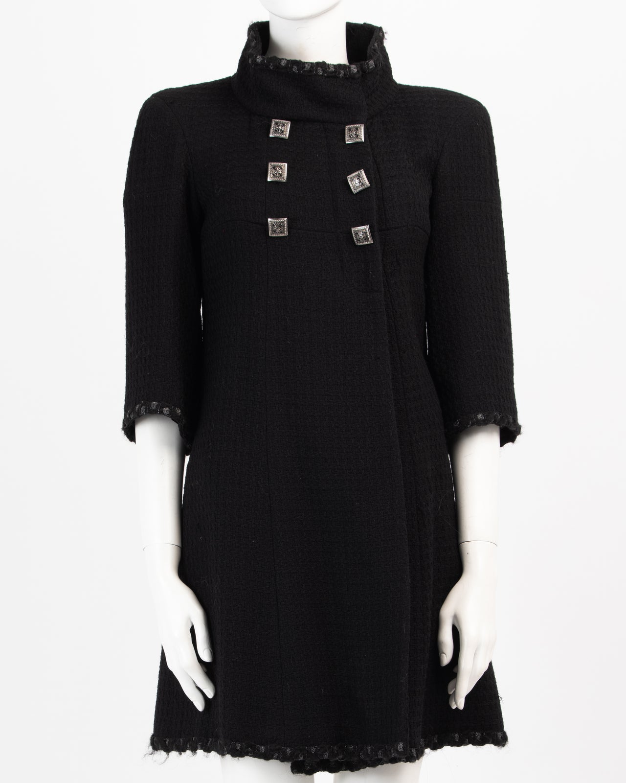 Chanel by Karl Lagerfeld Early 2000s Wool Bouclé Duster Coat