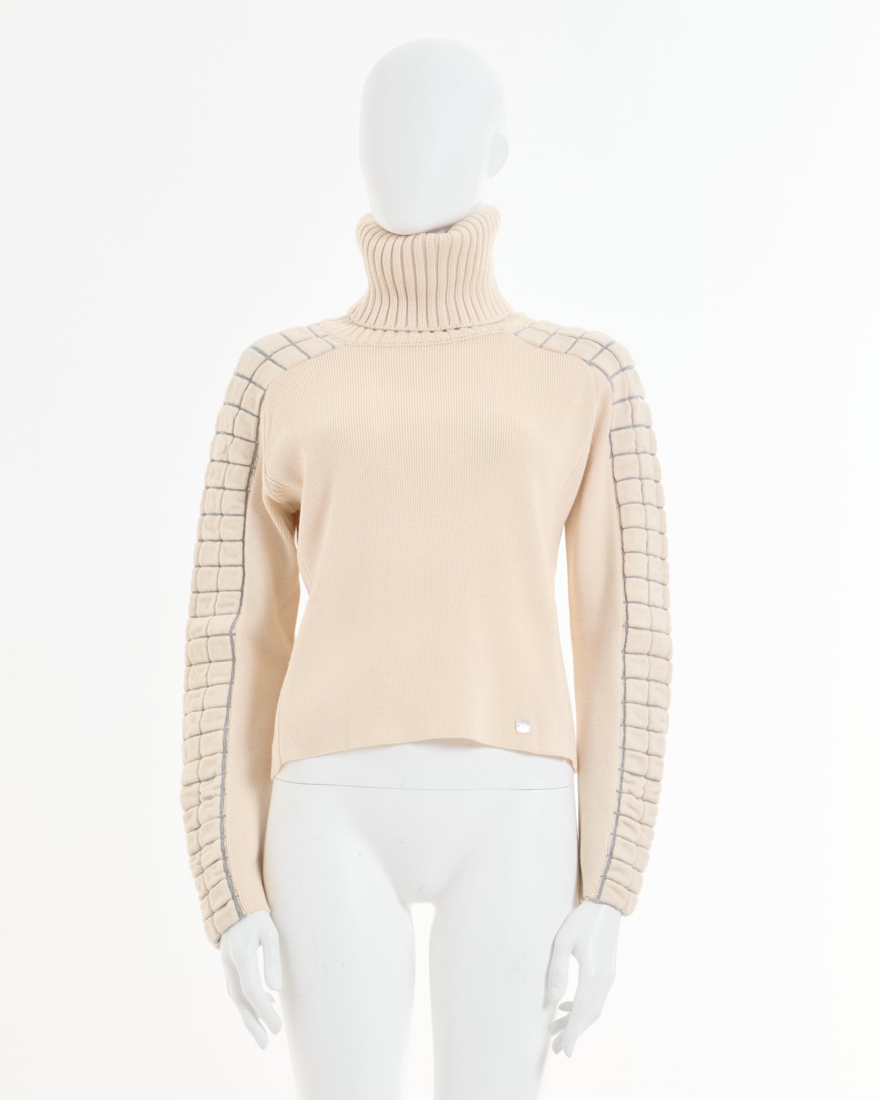 Chanel by Karl Lagerfeld F/W 2002 Off-White turtleneck sweater 