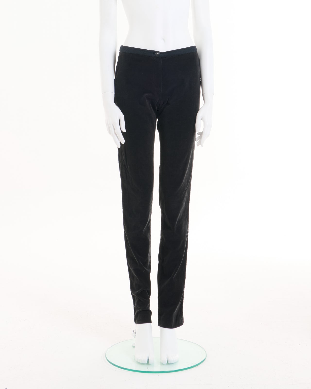 Chanel by Karl Lagerfeld A/W 2004 Black Velvet Ribbed Pants