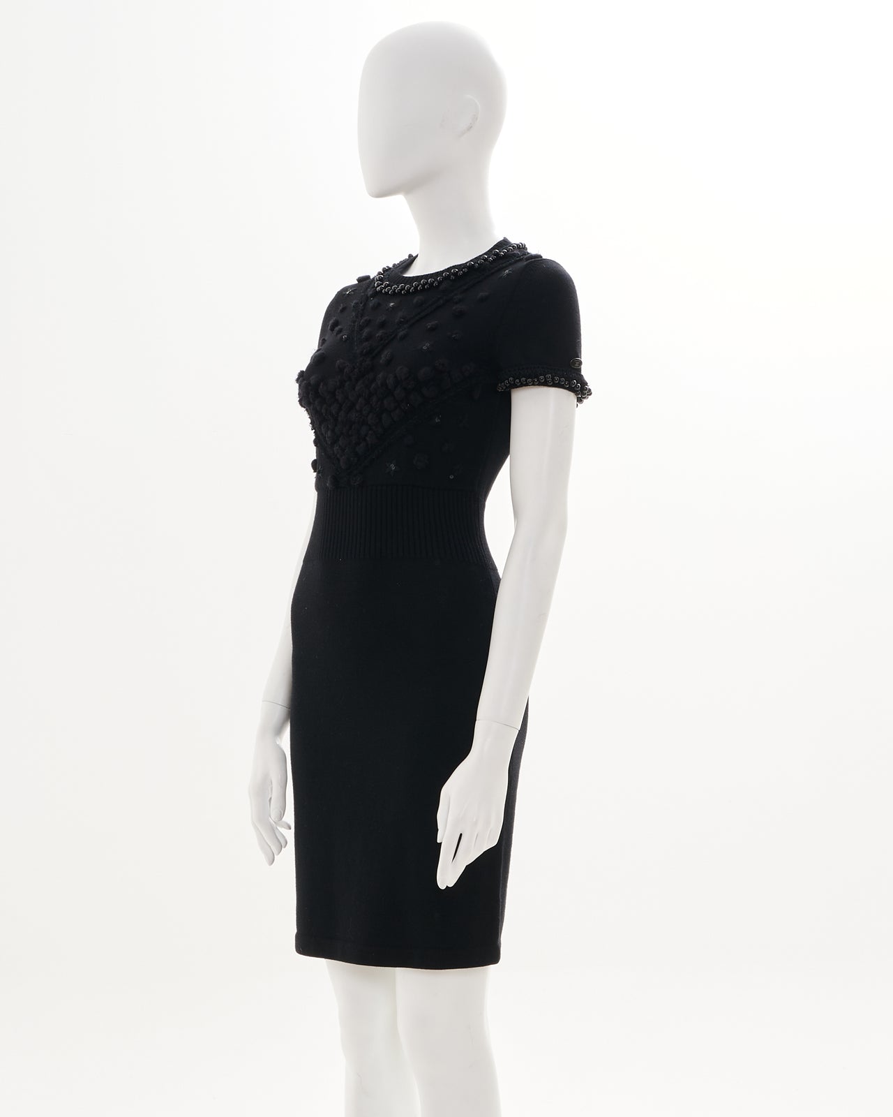 Chanel by Karl Lagerfeld Black Cachemire Embellished Dress