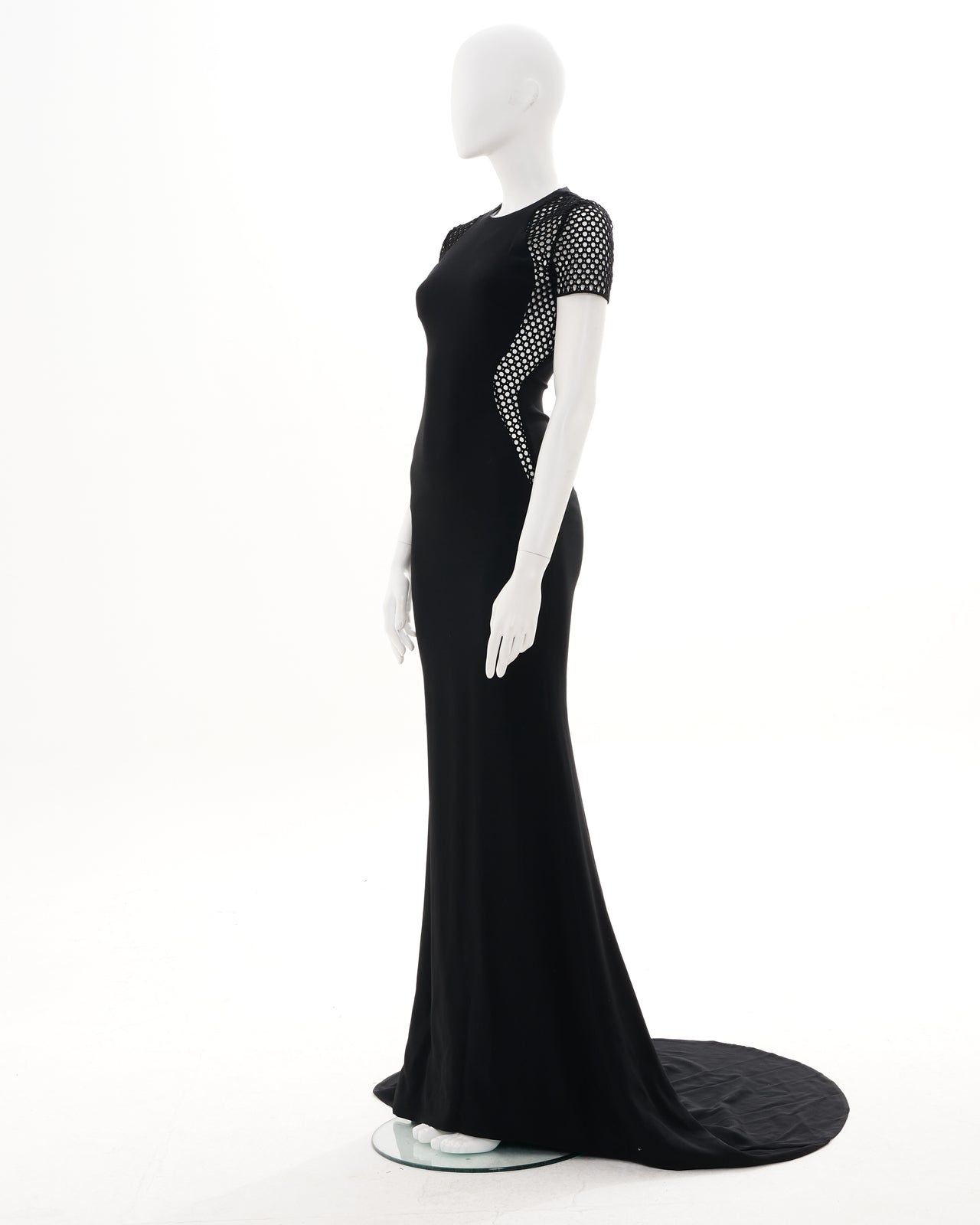 Stella McCartney Black Silk evening dress with train