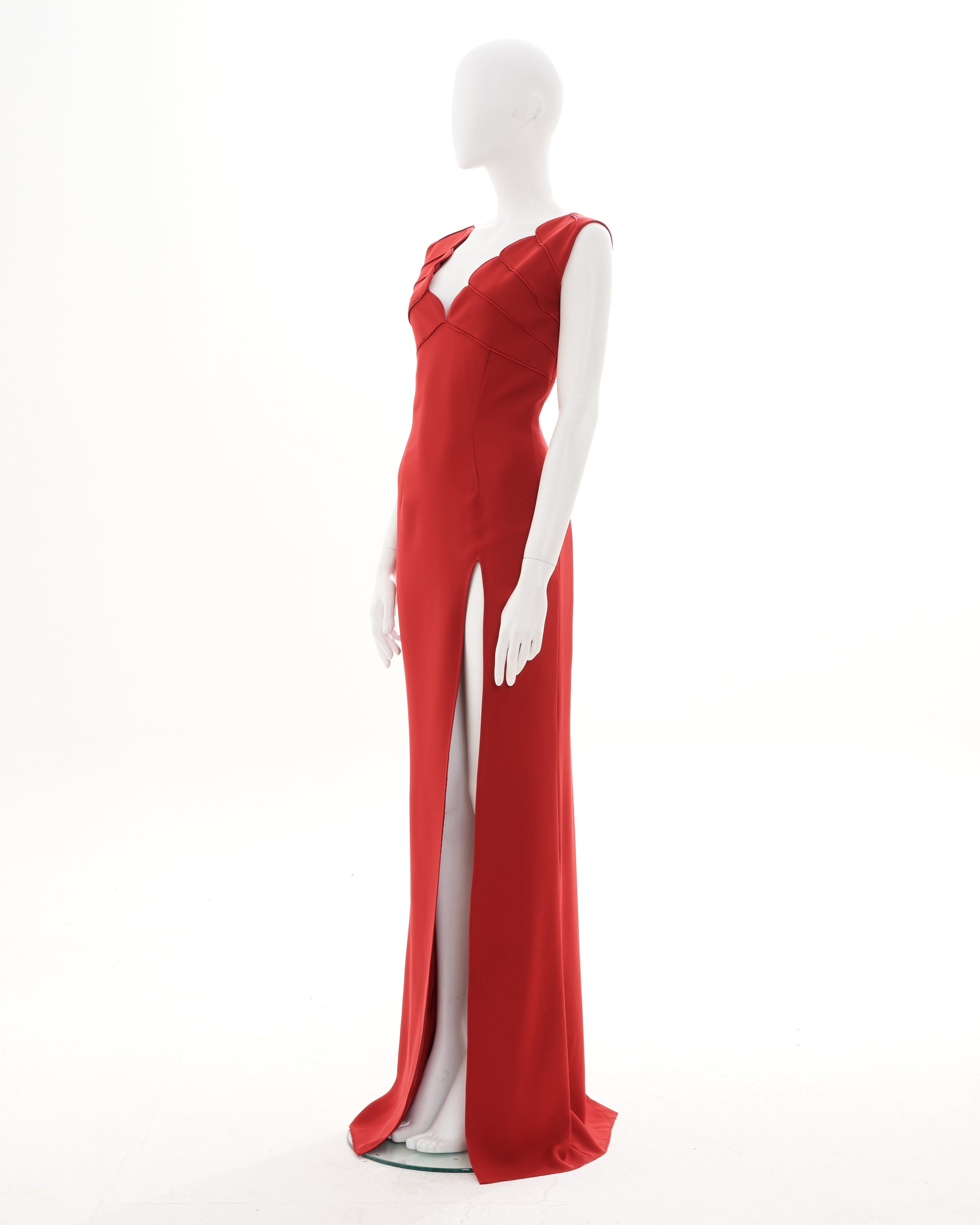 Valentino S/S 1992 Red Long Dress - Skof Archive Valentino S/S 1992 Red Long Dress - Skof Archive