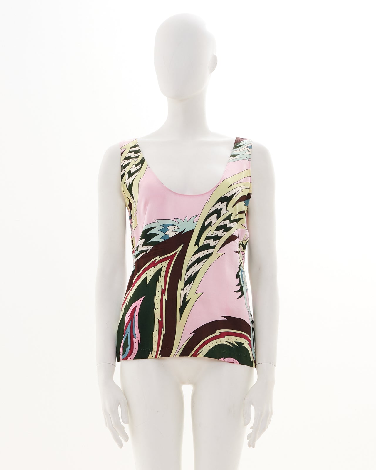 Alexander McQueen S/S 2001 ‘Voss’ Pink Paisley Print Silk Top