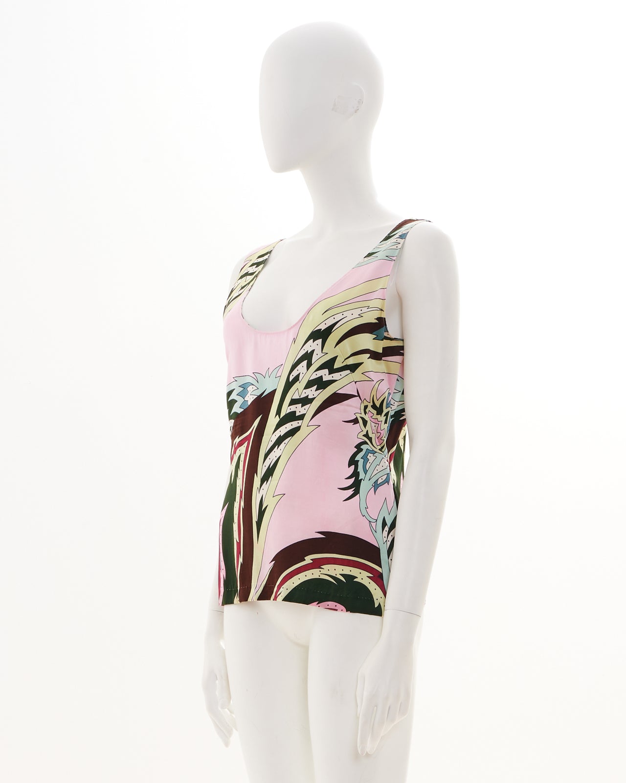 Alexander McQueen S/S 2001 ‘Voss’ Pink Paisley Print Silk Top