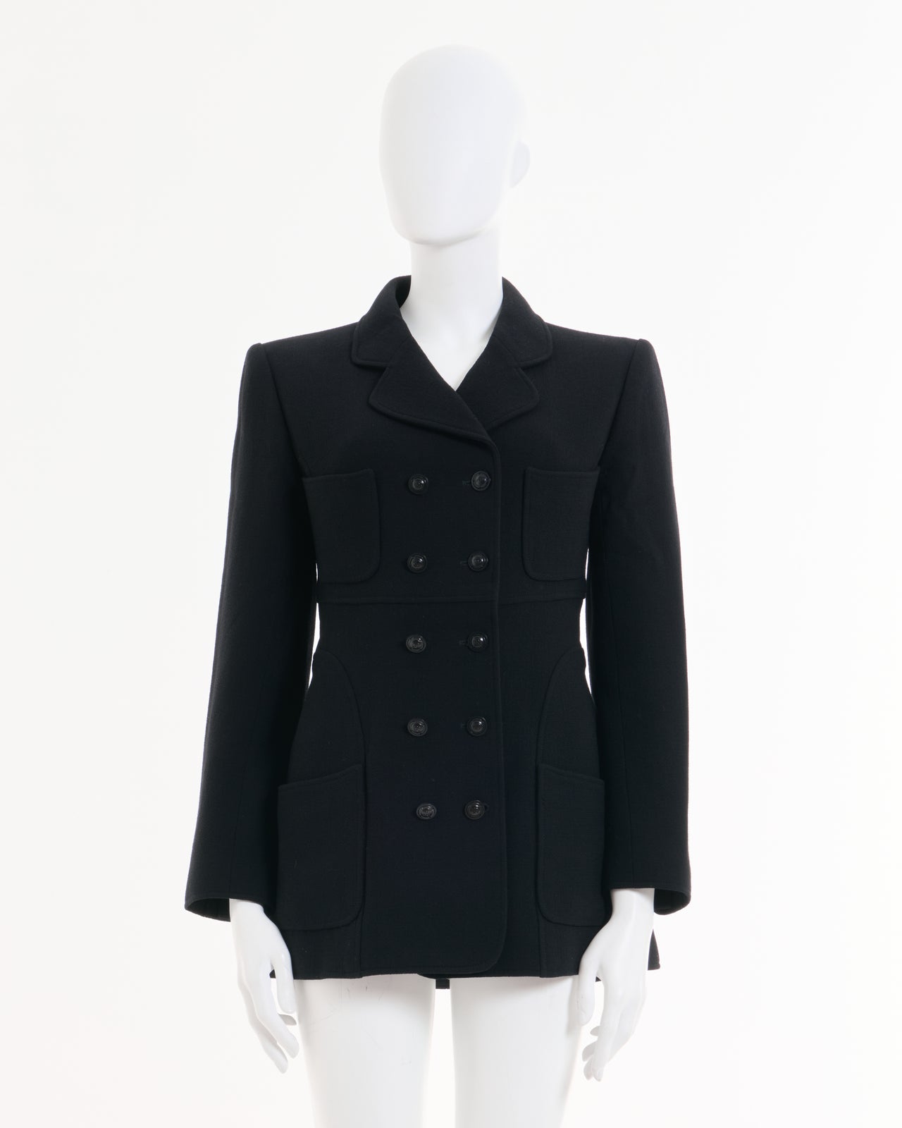 Chanel by Karl Lagerfeld A/W 1997 Double Breasted Black Jacket