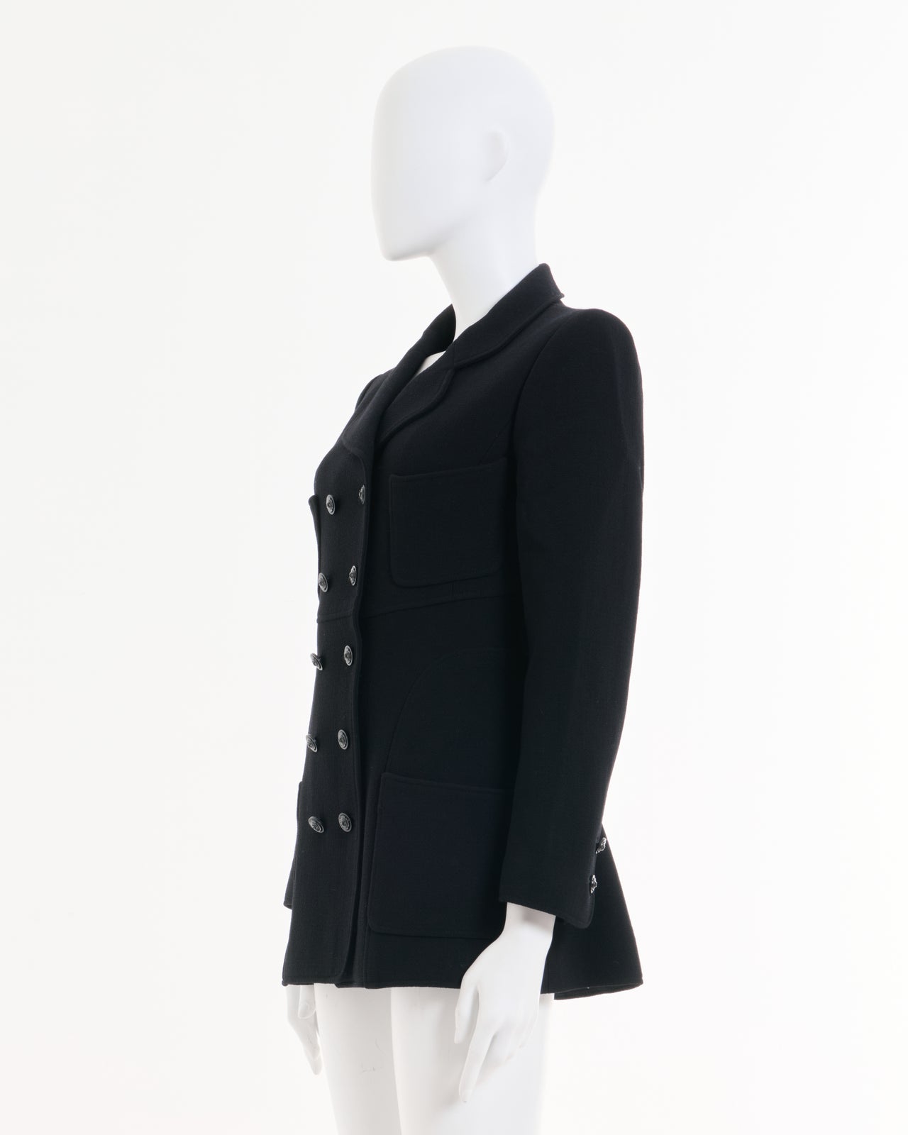 Chanel by Karl Lagerfeld A/W 1997 Double Breasted Black Jacket