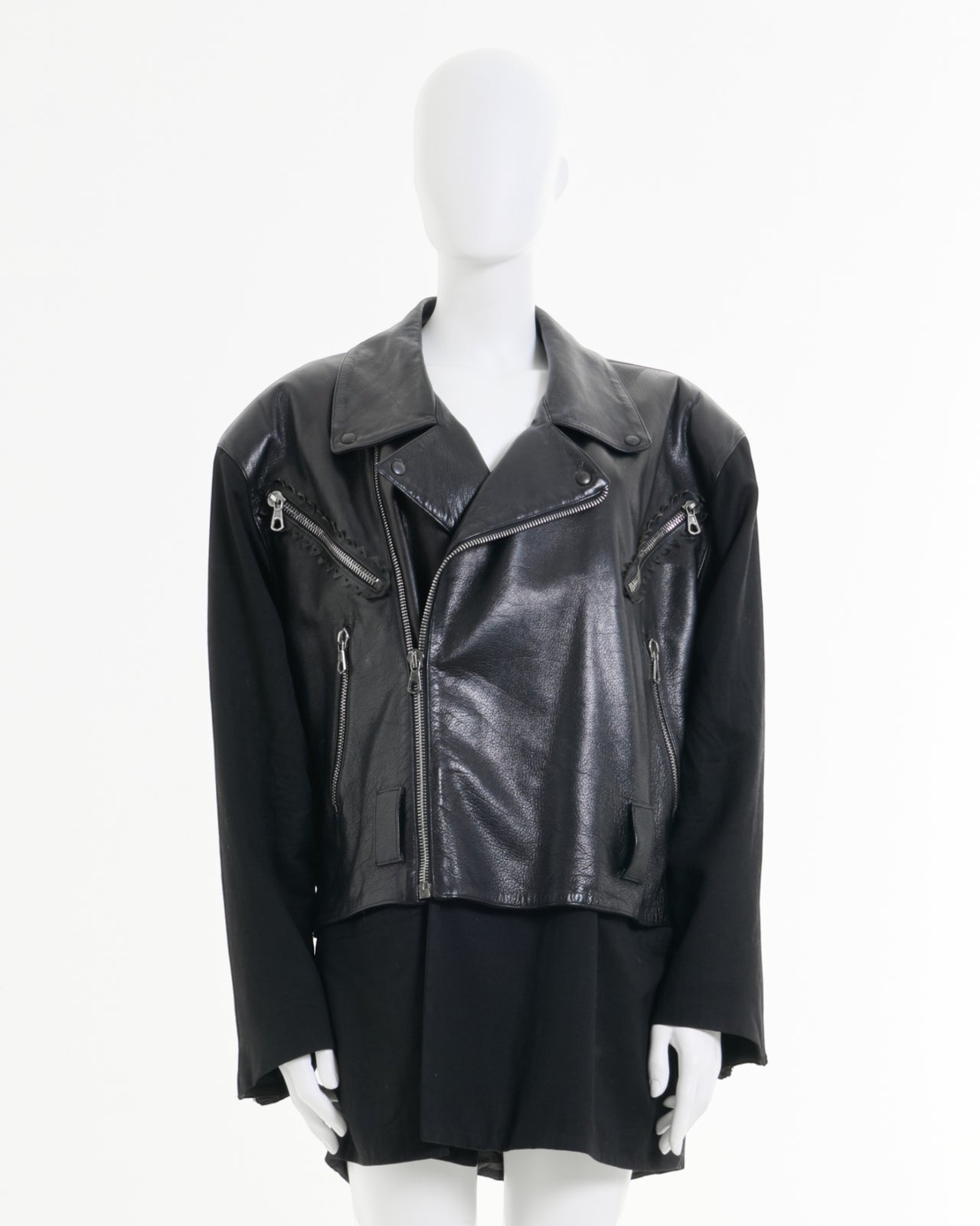 Calugi and Giannelli 90's Black Biker Jacket