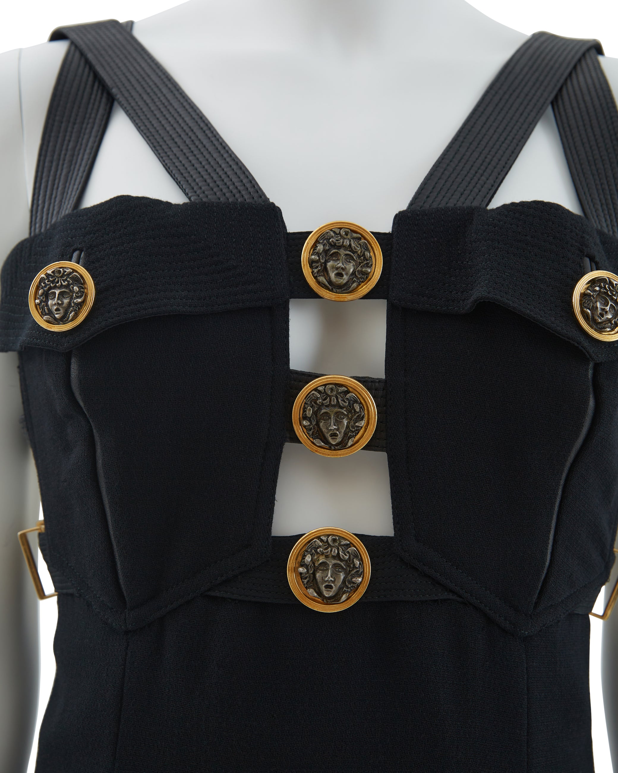 Gianni Versace Couture F/W 1992 Black bondage evening dress - Skof Archive Gianni Versace Couture F/W 1992 Black bondage evening dress - Skof Archive