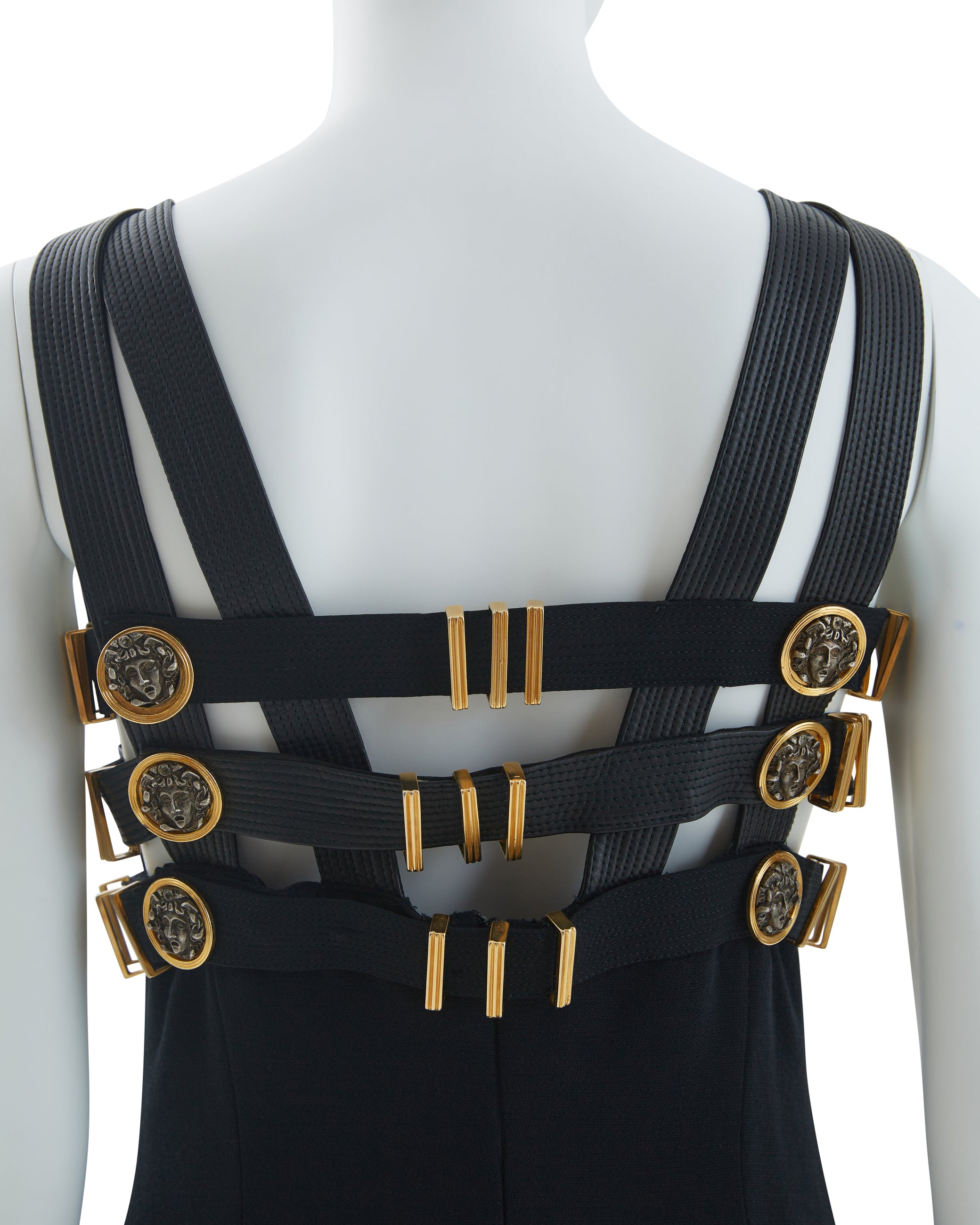 Gianni Versace Couture F/W 1992 Black bondage evening dress - Skof Archive Gianni Versace Couture F/W 1992 Black bondage evening dress - Skof Archive