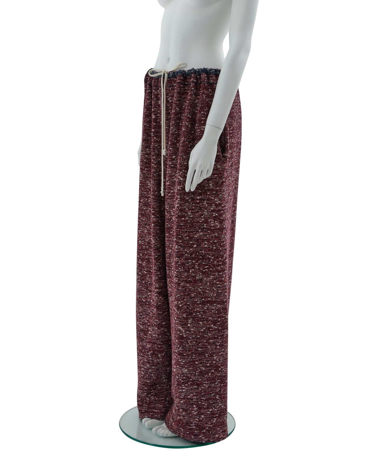 Céline by Phoebe Philo Resort 2015 Bordeaux melange cotton knit pants