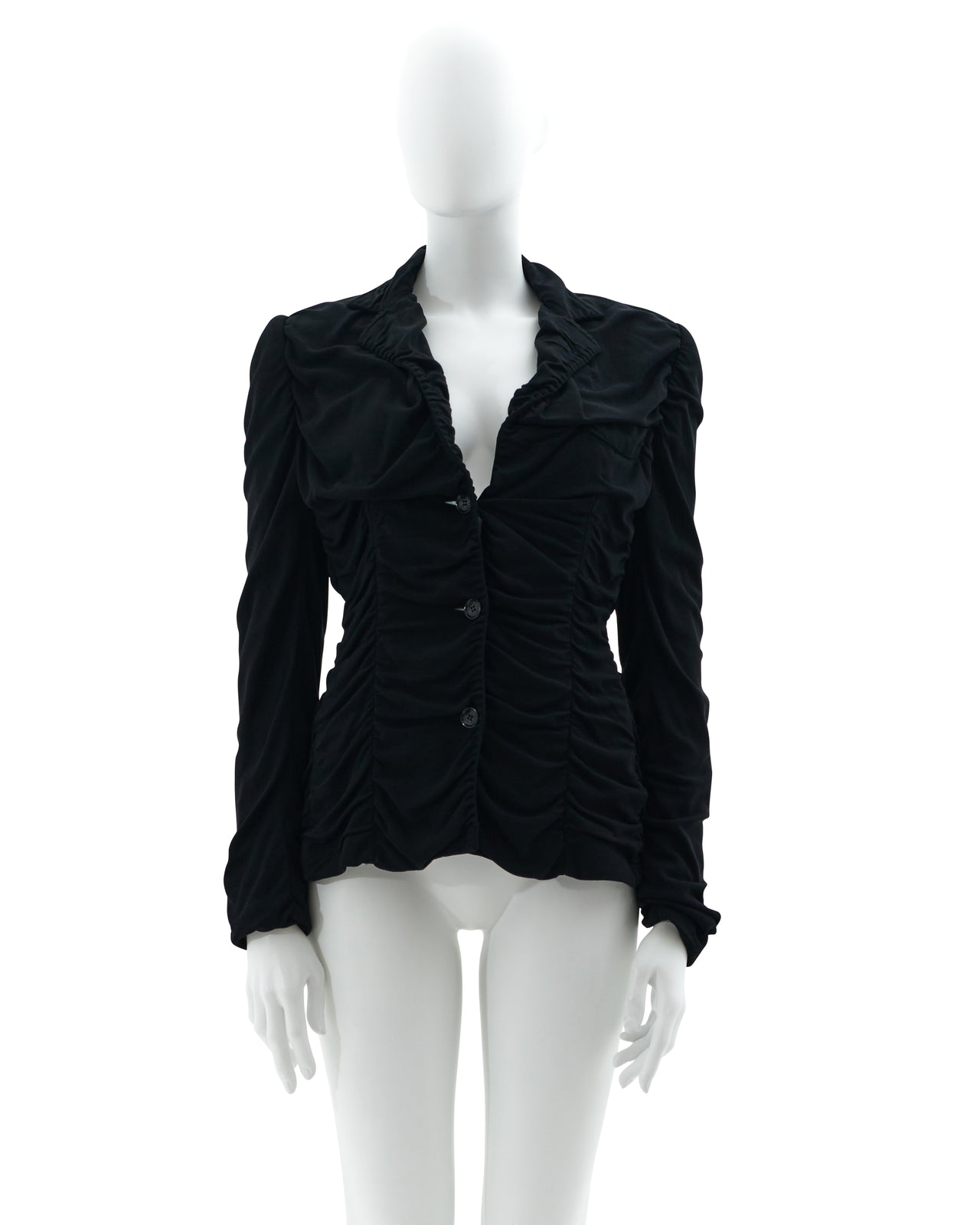 Dolce & Gabbana S/S 2003 Black ruched jacket