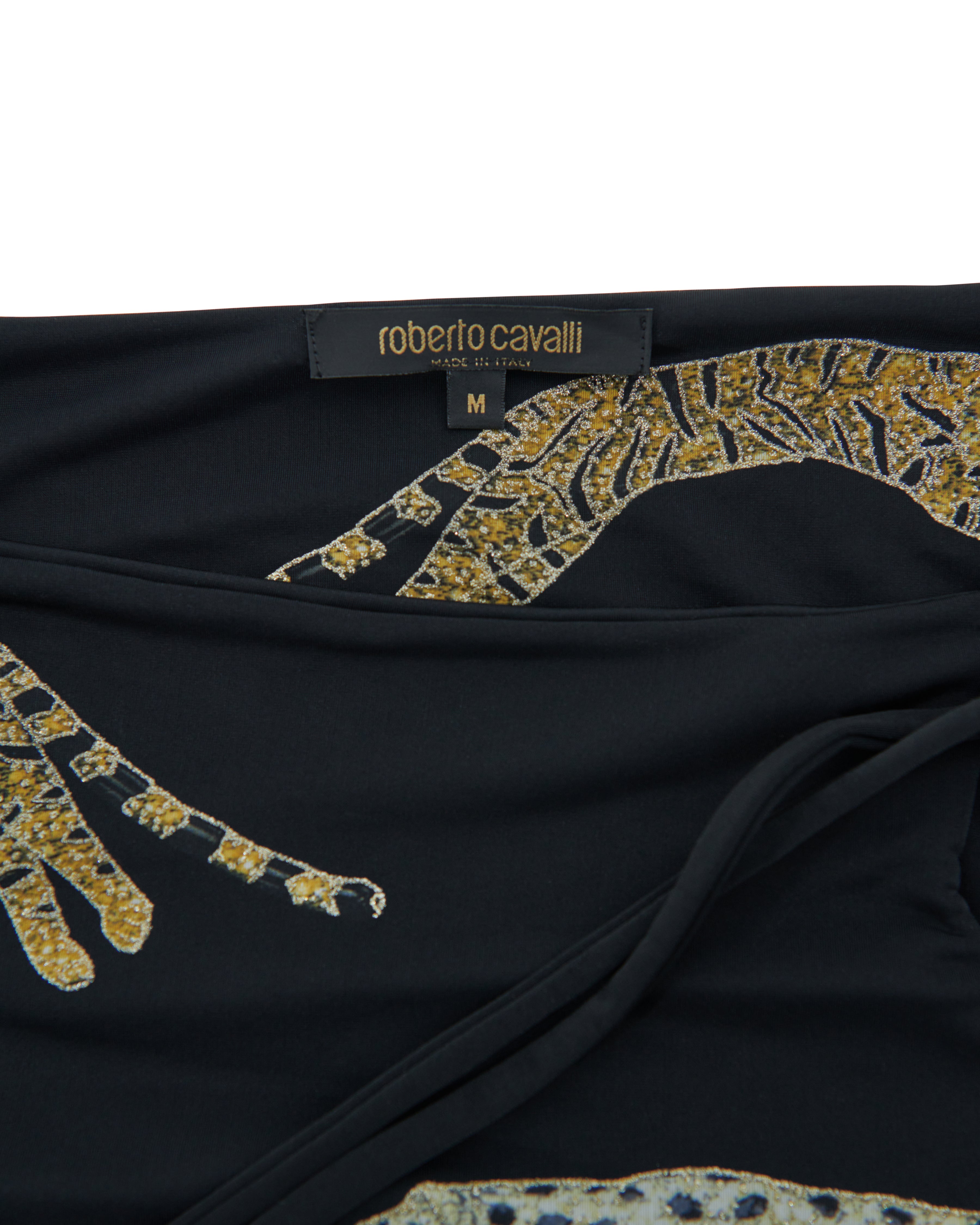 Roberto Cavalli F/W 2002 Black leopards and tigers print Roberto Cavalli F/W 2002 Black leopards and tigers print