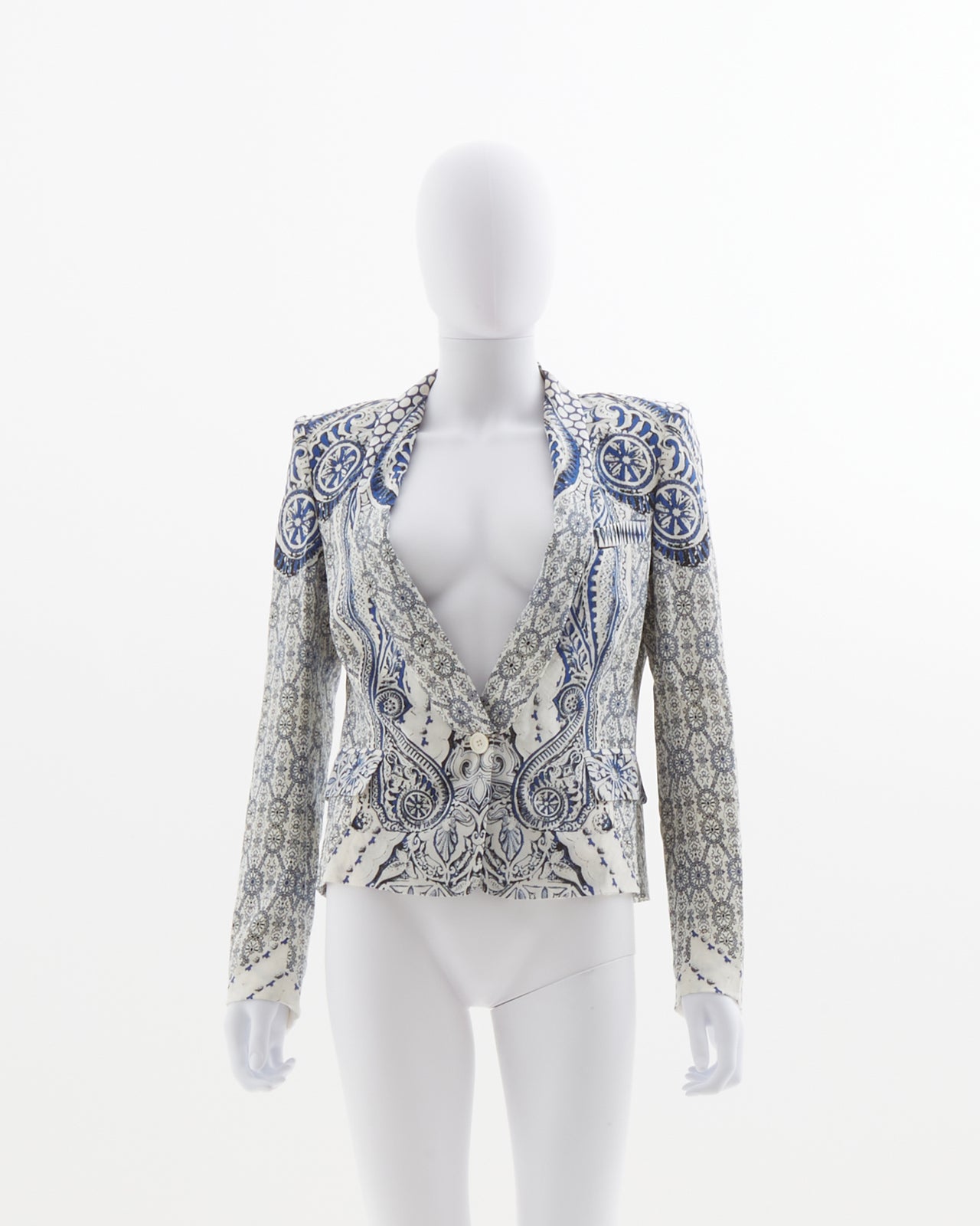 Roberto Cavalli Resort 2014 Silk Printed Blazer